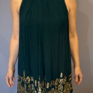 Anthropologie green dress